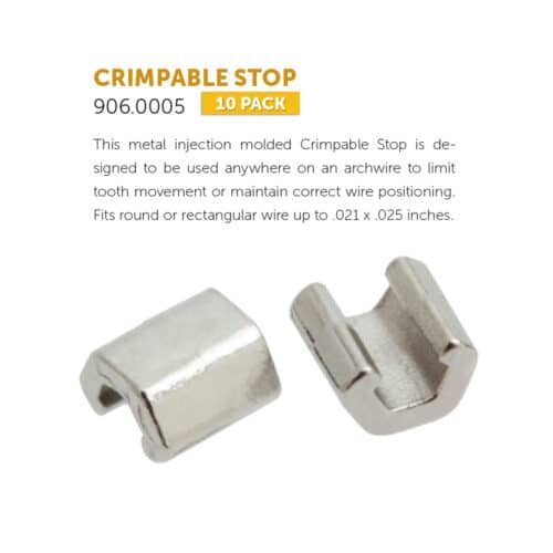Crimpable stop