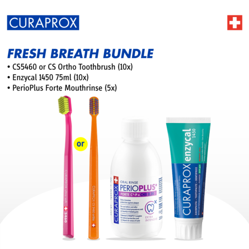 CURAPROX Fresh Breath Bundle (CS 5460 / CS Ortho Toothbrush)